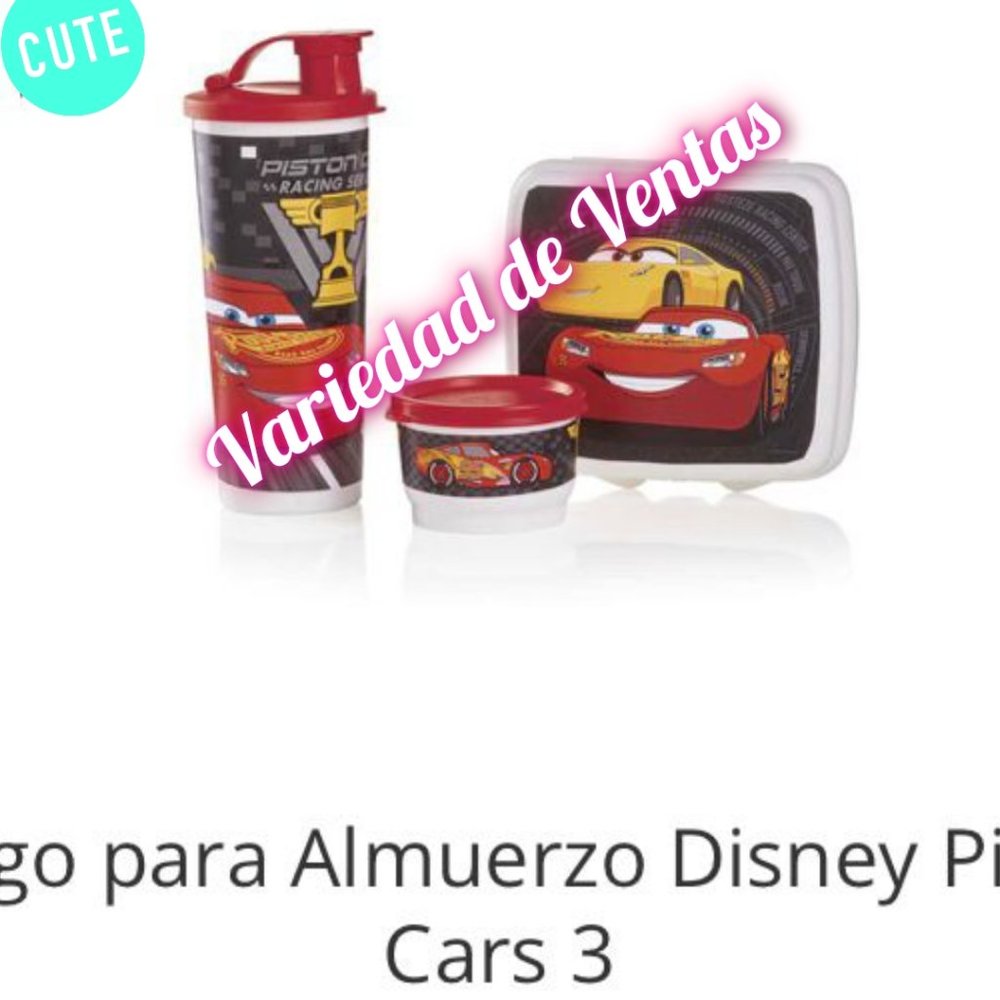 Tupperware Cars Lunch Set